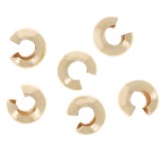 Caches perles à écraser 4 mm - Gold Filled (or laminé) x100