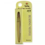 Aiguilles Tulip bout arrondi pour rocailles 15/0 0,41x48,5 mm (N°11)x4