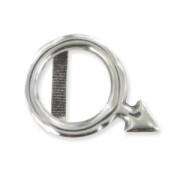 Poussoir symbole masculin pour cuir regaliz 18 mm Placage Argent fin vieilli x1|raw }}