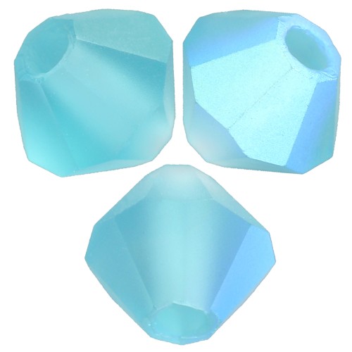 Perles toupies Preciosa - Rondelle Bead 4 mm - Indicolite AB Matt x30