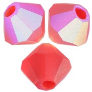 Perles toupies Preciosa - Rondelle Bead 4 mm - Light Siam AB Matt x30|raw }}