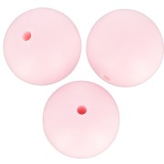 Perles rondes en silicone 15 mm pour attache sucette - tétine - Rose Layette x3|raw }}
