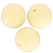 Perles rondes en silicone 15 mm pour attache sucette - tétine - Jaune x3|raw }}