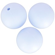 Perles rondes en silicone 15 mm pour attache sucette - tétine - Bleu Layette x3|raw }}