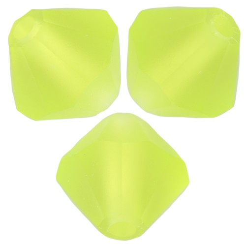 Perles toupies Preciosa - Rondelle Bead 4 mm - Limecicle Matt x30