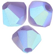 Perles toupies Preciosa - Rondelle Bead 4 mm - Deep Tanzanite AB Matt x30