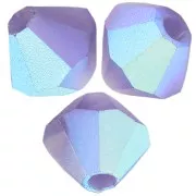 Perles toupies Preciosa - Rondelle Bead 4 mm - Deep Tanzanite AB Matt x30