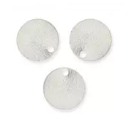 Sequins lisses  8 mm argenté x10