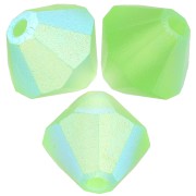 Perles toupies Preciosa - Rondelle Bead 4 mm - Peridot AB Matt x30|raw }}