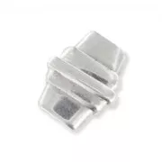 Fermoir aimanté pour lacet 5 mm argenté vieilli x1
