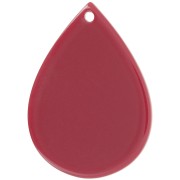 Pendentif goutte 31x22 mm en acétate - Bordeaux x1