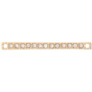 Intercalaire barre 30x2 mm avec strass - Doré - Crystal x1|raw }}