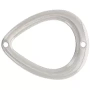 Intercalaire goutte évidé 26x21 mm - Argenté x1