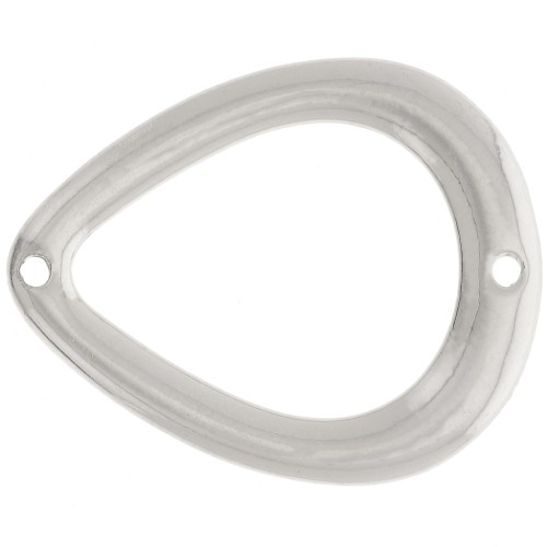 Intercalaire goutte évidé 26x21 mm - Argenté x1