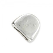 Embout arrondi pour lacet  5 mm argenté vieilli x1