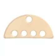 Intercalaire chandelier multi-trous forme demi-cercle 8x17 mm - Doré x1