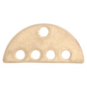 Intercalaire chandelier multi-trous forme demi-cercle 8x17 mm - Doré vintage x1|raw }}