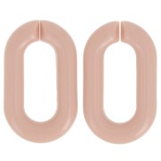 Maillon ovale en acrylique 39x23 mm - Nude x1