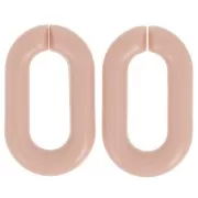 Maillon ovale en acrylique 39x23 mm - Nude x1