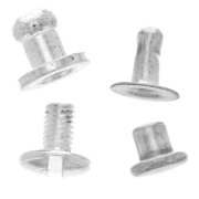 Fermoir et rivet pour base bracelet 2 tours 10 mm argenté x1