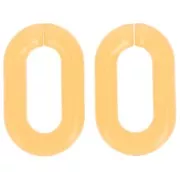 Maillon ovale en acrylique transparent 39x23 mm - Orange clair x1