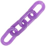 Maillon ovale en acrylique transparent 39x23 mm - Marbré violet - Blanc x1|raw }}