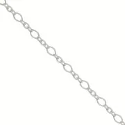 Chaîne maille fantaisie alternée (1x3) 2.2 mm en Argent 925 x1m
