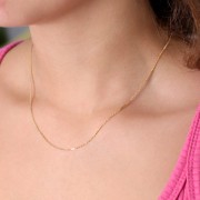 Tour de cou maille Fantaisie 1.35 mm - Gold filled (or laminé) x45cm