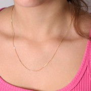 Tour de cou maille Fantaisie 1.35 mm - Gold filled (or laminé) x50cm