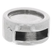 Poussoir rond à décorer pour lacet 10 mm argenté vieilli x1