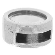 Poussoir rond à décorer pour lacet 10 mm argenté vieilli x1