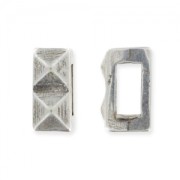 Poussoir décor relief pour cordons 3 mm argenté vieilli x1|raw }}