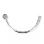 Demi tour de cou 13,5 cm porte cabochon pour cordon argenté vieilli