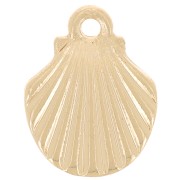 Breloque coquillage 13x10 mm - Doré x1|raw }}