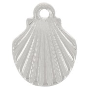 Breloque coquillage 13x10 mm - Argenté x1|raw }}