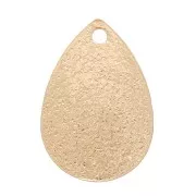 Sequin goutte effet diamanté 13.5x9 mm - Doré x1