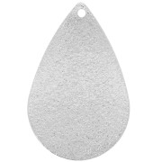 Sequin goutte effet diamanté 25.5x16.5 mm - Rhodié x1