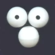 Perles en verre tchèque rondes  4 mm Opaque White  x50