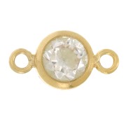 Intercalaires rond 4.5 mm - Oxyde de Zirconium - Gold filled (or laminé) x10