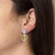 Pendentif coeur ajouré texturé 17.5x16.5 mm - Doré à l'or fin x1