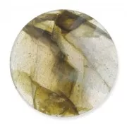 Cabochon rond facetté 18 mm Labradorite