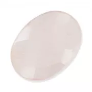 Cabochon ovale facetté 18x13 mm Quartz Rose