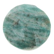 Cabochon rond facetté 18 mm Amazonite x1