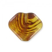 Palet forme diamant 13 mm imitation ambre x1