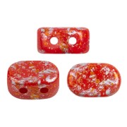 Perles en verre Lipsi® par Puca® 4x6 mm - Opaque Red Coral Tweedy x10g