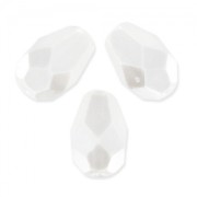 Poires facettées 7x5 mm Crystal Pearl Snow x25|raw }}