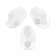 Poires facettées 7x5 mm Crystal Pearl Snow x25
