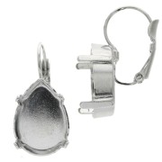 Dormeuses porte-cabochon PureCrystal 4320 18x13 mm - Rhodié x2