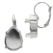 Dormeuses porte-cabochon PureCrystal 4320 18x13 mm - Rhodié x2