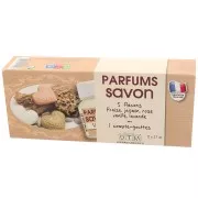 Coffret de 5 parfums pour savon de 27ml avec son compte-goutte